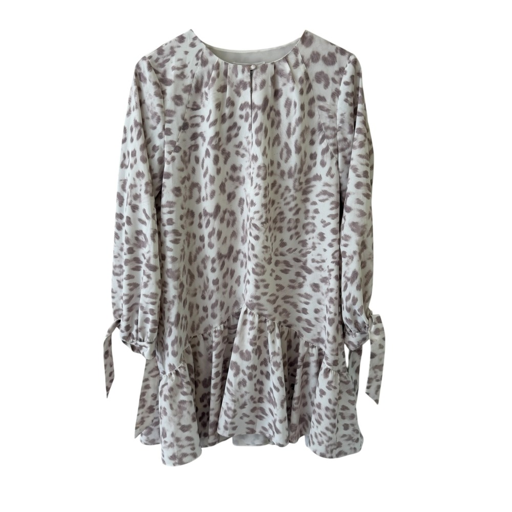 Mare Mare Felix Cheetah Leopard Tunic Dress S Animal Print Boho Ruffle Hem